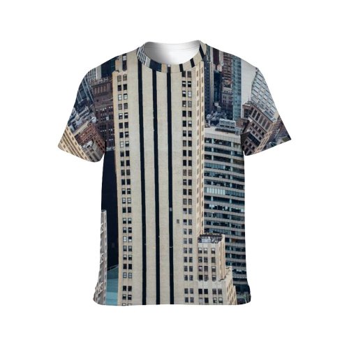 yanfind Adult Full Print T-shirts (men And Women) America Architecture Building Center City Cityscape Complex Contemporary Creative Daytime Design