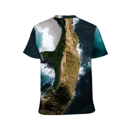 yanfind Adult Full Print T-shirts (men And Women) Aerial Photo Shot Bali Beach Coast Drone Footage Island Landscape Nusa Lembongan