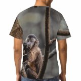 yanfind Adult Full Print T-shirts (men And Women) Adorable Attentive Blurred Branch Calm Creature Curious Cute Daytime Ecosystem Fauna Fluff