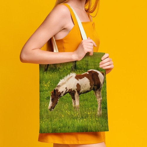 yanfind Great Martin Canvas Tote Bag Double Field Grassland Outdoors Pasture Horse Countryside Farm Rural Grazing Meadow Ranch Northern white-style1 38×41cm