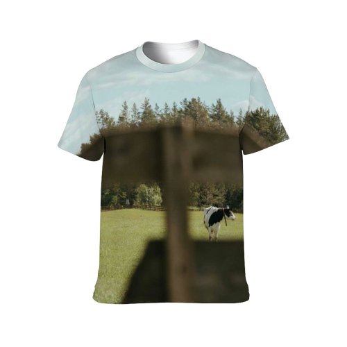 yanfind Adult Full Print T-shirts (men And Women) Agriculture Beef Bovine Bull Cattle Cow Dairy Farm Farming Fence Field Herd