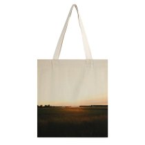 yanfind Great Martin Canvas Tote Bag Double Field Grassland Outdoors Countryside Paddy Sunset Land Relaxing Dark Light Highlights Golden white-style1 38×41cm