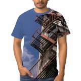 yanfind Adult Full Print T-shirts (men And Women) Aged Sky Build Building Cement City Cloudless Complex Concrete Construction Detail Factory