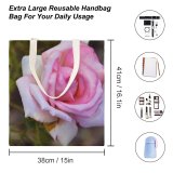 yanfind Great Martin Canvas Tote Bag Double Flower Plant Rose Botanical Gardens white-style1 38×41cm