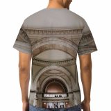 yanfind Adult Full Print T-shirts (men And Women) Aged Amazing Arched Architecture Art Building Carve Ceiling Classic Column Construction Corridor