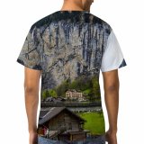 yanfind Adult Full Print T-shirts (men And Women) Amazing Breathtaking Calm Cascade Cliff Commute Countryside Destination Energy Explore Flow Formation
