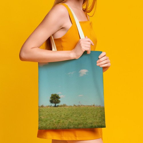 yanfind Great Martin Canvas Tote Bag Double Field Grassland Outdoors Grass Countryside Texas Landscape Tree Rural Plant Pasture Savanna white-style1 38×41cm