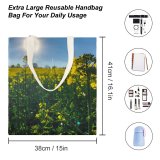 yanfind Great Martin Canvas Tote Bag Double Field Grassland Outdoors Countryside Farm Meadow Rural Plant white-style1 38×41cm