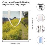 yanfind Great Martin Canvas Tote Bag Double Field Grassland Outdoors Countryside Farm Rural Meadow white-style1 38×41cm