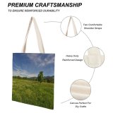 yanfind Great Martin Canvas Tote Bag Double Field Grassland Outdoors Countryside Farm Rural Meadow Czech Republic Pasture Stock white-style1 38×41cm