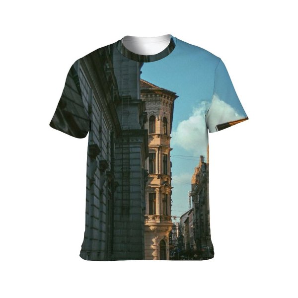 yanfind Adult Full Print T-shirts (men And Women) Apartment Architecture Avenue Building Center City Cityscape Classic Construction Decor Design