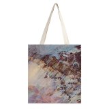 yanfind Great Martin Canvas Tote Bag Double Chad Rust Art Ennedi Plateau Absract Landscape Geological Geographical Land Sat white-style1 38×41cm