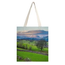yanfind Great Martin Canvas Tote Bag Double Field Grassland Outdoors Countryside Farm Rural Meadow Pasture Ranch Uk Grazing white-style1 38×41cm