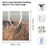 yanfind Great Martin Canvas Tote Bag Double Canyon Outdoors Valley Soil Desert Landscape Sky Hills Flying Nevada white-style1 38×41cm