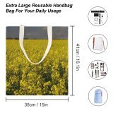 yanfind Great Martin Canvas Tote Bag Double Field Grassland Outdoors Tuscany Countryside Farm Meadow Rural Italia Chiabrando Paolo Landscape white-style1 38×41cm