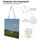 yanfind Great Martin Canvas Tote Bag Double Field Outdoors Grassland Countryside Grass Plant Farm Rural Meadow Hill Plateau Pasture white-style1 38×41cm