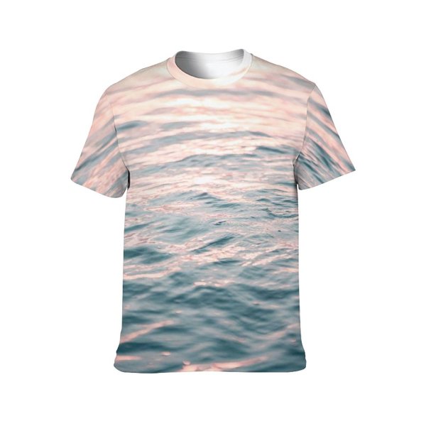 yanfind Adult Full Print T-shirts (men And Women) Abstract Amazing Aqua Azure Bay Breathtaking Calm Space Dawn Dusk Evening