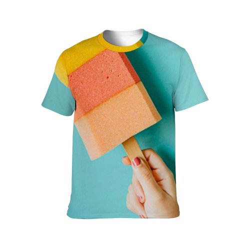 yanfind Adult Full Print T-shirts (men And Women) Aesthetic Appetizing Colorful Concept Cream Creative Decoration Delicious Dessert Eat Enjoy Flavor