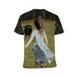 yanfind Adult Full Print T-shirts (men And Women) Agriculture Beautiful Carefree Cattle Cow Dairy Dress Farm Farmland Female Field