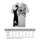 yanfind Adult Full Print T-shirts (men And Women) Action Basketball Bw Challenge Competition Confident Court Daytime Effort Endurance Energy Exercise