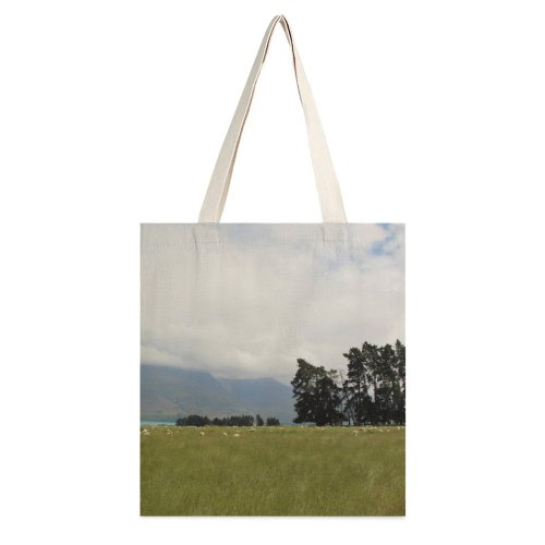yanfind Great Martin Canvas Tote Bag Double Field Grassland Outdoors Countryside Farm Rural Pasture Meadow Grass Plant Glenorchy Experience white-style1 38×41cm