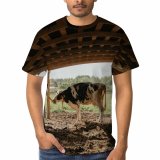 yanfind Adult Full Print T-shirts (men And Women) Agriculture Bornyard Cattle Cow Dairy Dress Farm Farmland Farmyard Female Girl