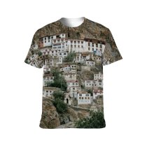 yanfind Adult Full Print T-shirts (men And Women) Aged Ancient Architecture Attract Belief Buddhism Buddhist Calm Destination Faith