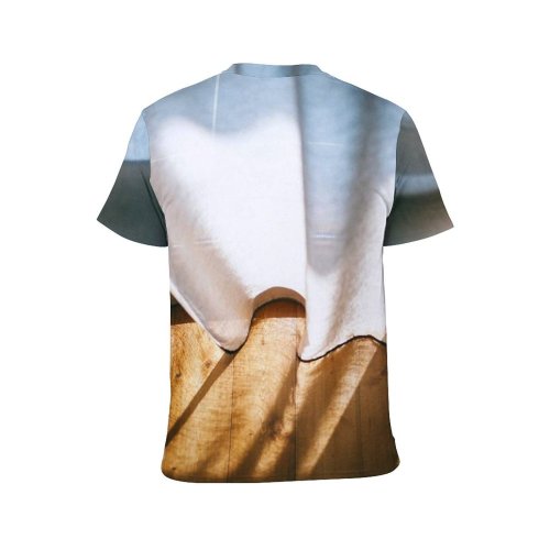 yanfind Adult Full Print T-shirts (men And Women) Accommodation Apartment Home Beam Comfort Condominium Cozy Curtain Decor Detail Dwell