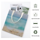 yanfind Great Martin Canvas Tote Bag Double Cancún Quintana Roo Mexico Outdoors Sand Sea Invertebrate Soil Rock white-style1 38×41cm