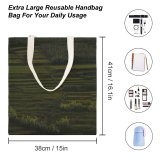 yanfind Great Martin Canvas Tote Bag Double Field Outdoors Grassland Countryside Paddy Grey Hills Layers Landscape white-style1 38×41cm