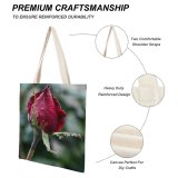 yanfind Great Martin Canvas Tote Bag Double Flower Plant Rose Bud Sprout Public Domain white-style1 38×41cm