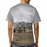 yanfind Adult Full Print T-shirts (men And Women) Ancient Architecture Attract Belief Buddhism Buddhist Chorten Cloudy Destination Exterior Faith