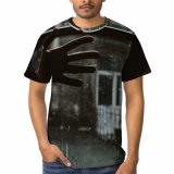 yanfind Adult Full Print T-shirts (men And Women) Aged Anonymous Conceptual Space Creepy Faceless Glass Old Building Outlines Vintage Window