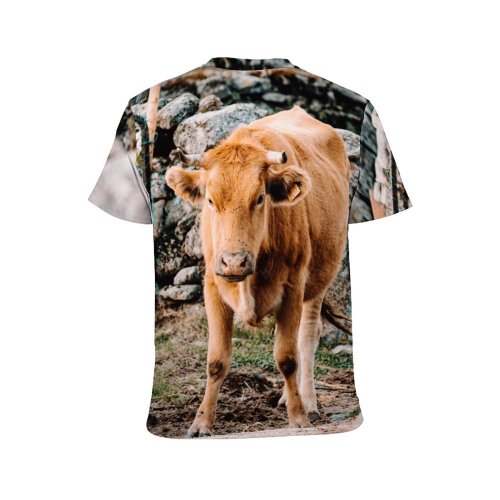 yanfind Adult Full Print T-shirts (men And Women) Agriculture Bovine Bunch Calm Cattle Countryside Cow Creature Dairy Daytime Ear Enclosure