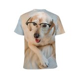 yanfind Adult Full Print T-shirts (men And Women) Adorable Portrait Home Bed Reading Canidae Cozy Cute Dog Face Fur
