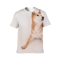 yanfind Adult Full Print T-shirts (men And Women) Adorable Calm Clever Creature Curious Cute Dog Fauna Fluff Friendly Funny