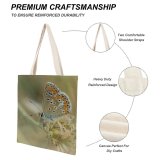yanfind Great Martin Canvas Tote Bag Double Butterfly Insect Invertebrate Azuré Bleu Adonis Creative Commons white-style1 38×41cm