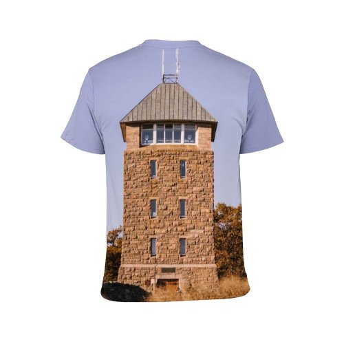yanfind Adult Full Print T-shirts (men And Women) Aged Attract Autumn Brick Building Calm Cloudless Construction Daytime Design Dry Dwell