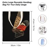 yanfind Great Martin Canvas Tote Bag Double Butterfly Insect Invertebrate Electrical Device Microphone Stock white-style1 38×41cm
