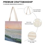 yanfind Great Martin Canvas Tote Bag Double Field Grassland Outdoors Countryside Paddy Land Plant Vegetation Road HDR Landscape Morning white-style1 38×41cm