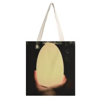 yanfind Great Martin Canvas Tote Bag Double Egg Fire Flame Candle Stock white-style1 38×41cm