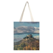 yanfind Great Martin Canvas Tote Bag Double Castle Outdoors Architecture Building Housing Monastery Scenery Boldogkváralja Sky Fort Magyarország Hill white-style1 38×41cm
