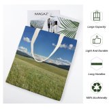 yanfind Great Martin Canvas Tote Bag Double Field Grassland Outdoors Landscape Land Plateau Countryside Nm Usa Scenery Wilderness Rural white-style1 38×41cm