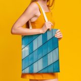 yanfind Great Martin Canvas Tote Bag Double Building Wrocaw Poland Exterior Cloud Sky Mirror Wall Checkerboard Reflection Aqua white-style1 38×41cm