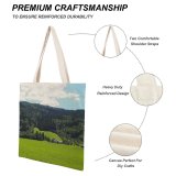 yanfind Great Martin Canvas Tote Bag Double Field Grassland Outdoors Countryside Grass Plant Farm Rural Meadow Norheimsund Norvège Pasture white-style1 38×41cm
