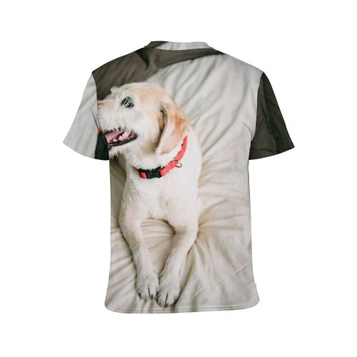 yanfind Adult Full Print T-shirts (men And Women) Adorable Bed Bedroom Calm Comfort Creature Crumple Curious Cute Dog Fauna