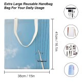 yanfind Great Martin Canvas Tote Bag Double Cable Lines Electric Transmission Utility Pole Public Domain white-style1 38×41cm