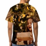 yanfind Adult Full Print T-shirts (men And Women) Adolescent Home Charming Cheerful Christmas Atmosphere Eve Present Season Time Tree