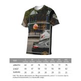 yanfind Adult Full Print T-shirts (men And Women) Action Amusement Anonymous Arms Raised Ball Barrier Basket Basketball Carefree Child Childhood