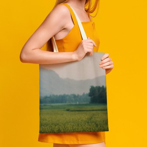 yanfind Great Martin Canvas Tote Bag Double Field Grassland Outdoors Countryside Paddy Plant Vegetation Grey Stock white-style1 38×41cm